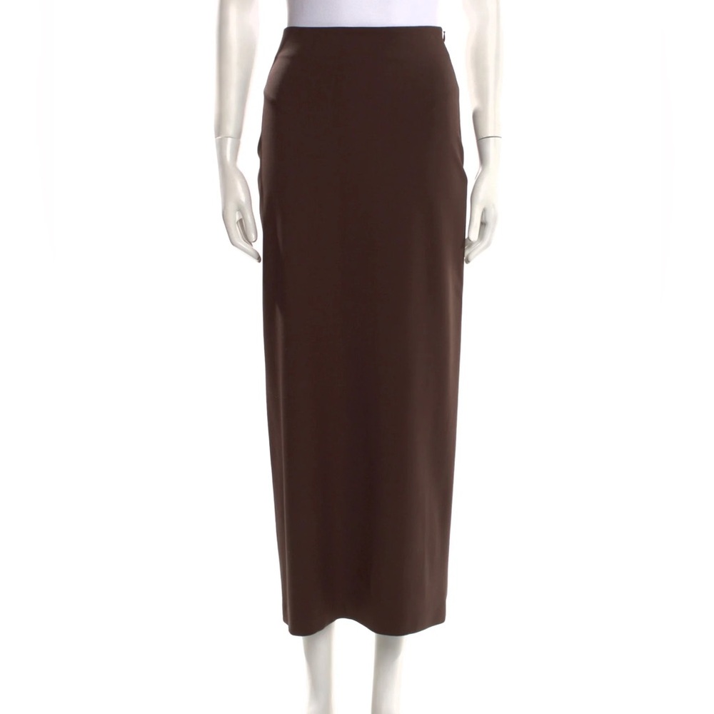 Loulou Studio Chocolate Brown Midi Skirt